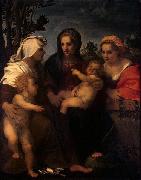 Andrea del Sarto Madonna and Child with Sts Catherine, Elisabeth and John the Baptist Germany oil painting artist